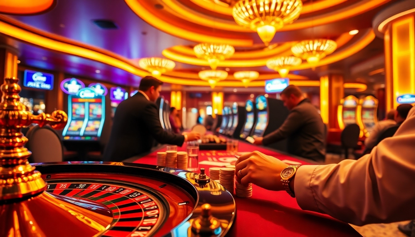 Experience thrilling moments at fb88s Casino as players engage in exciting roulette and poker games.
