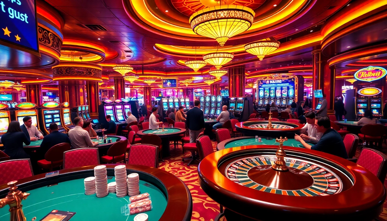 Experience thrilling action at 토토 사이트 as players engage in diverse gaming activities at a vibrant casino.