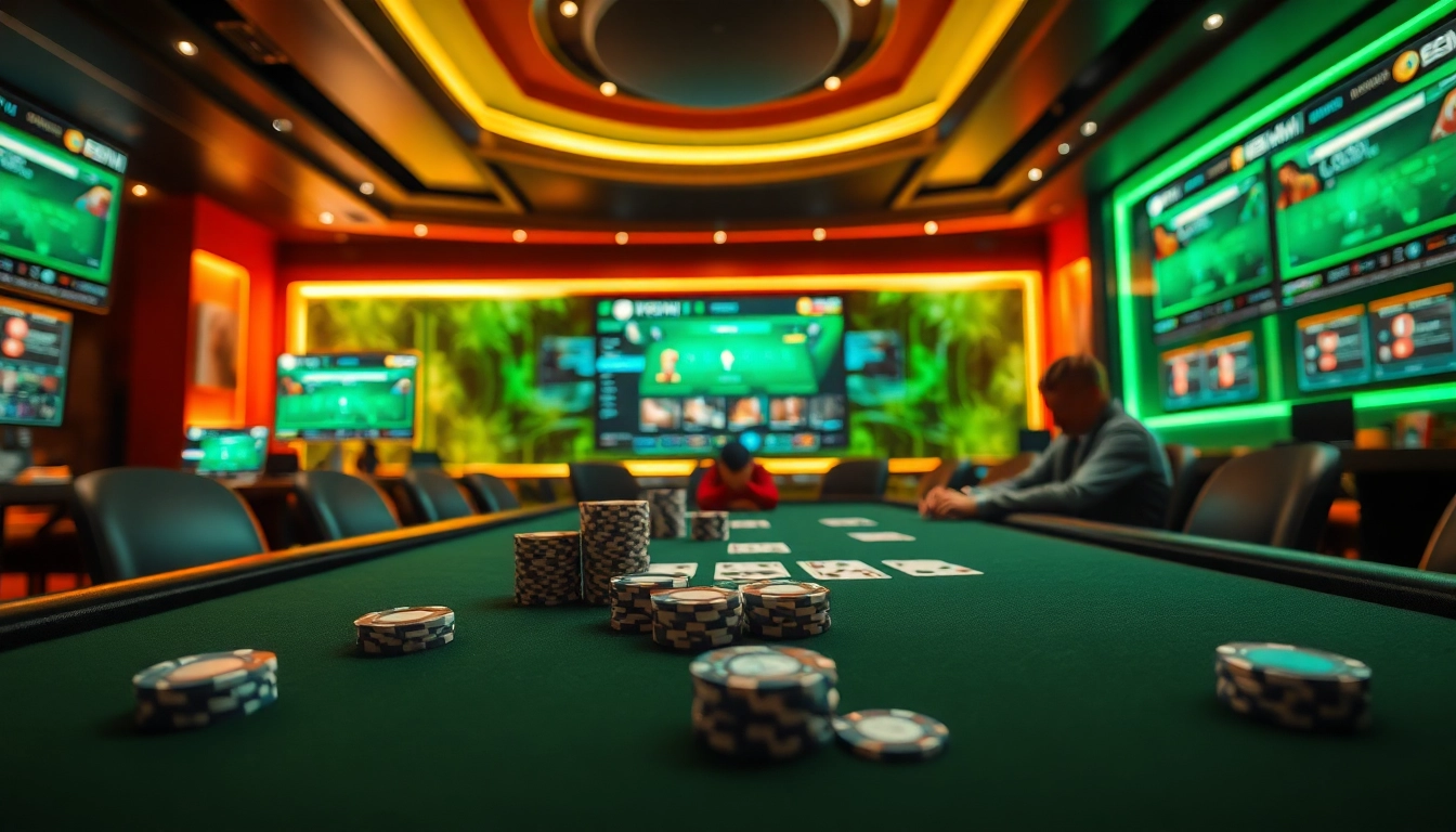 Experience the thrill of poker at trang chủ 78win's vibrant online casino, where players engage in strategic gameplay.