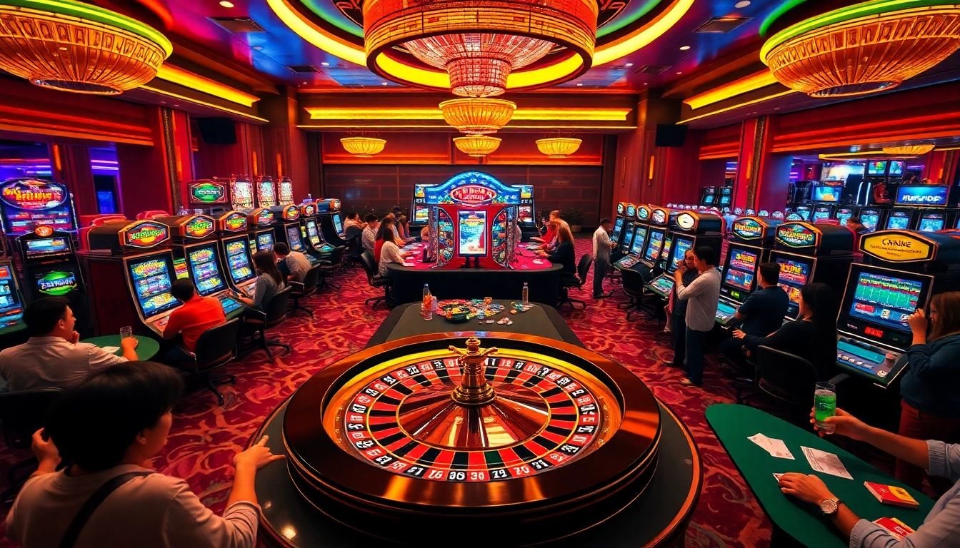 Experience the thrill of gambling with Bong Da Lu Fun at the vibrant casino featuring roulette, poker, and slot machines.