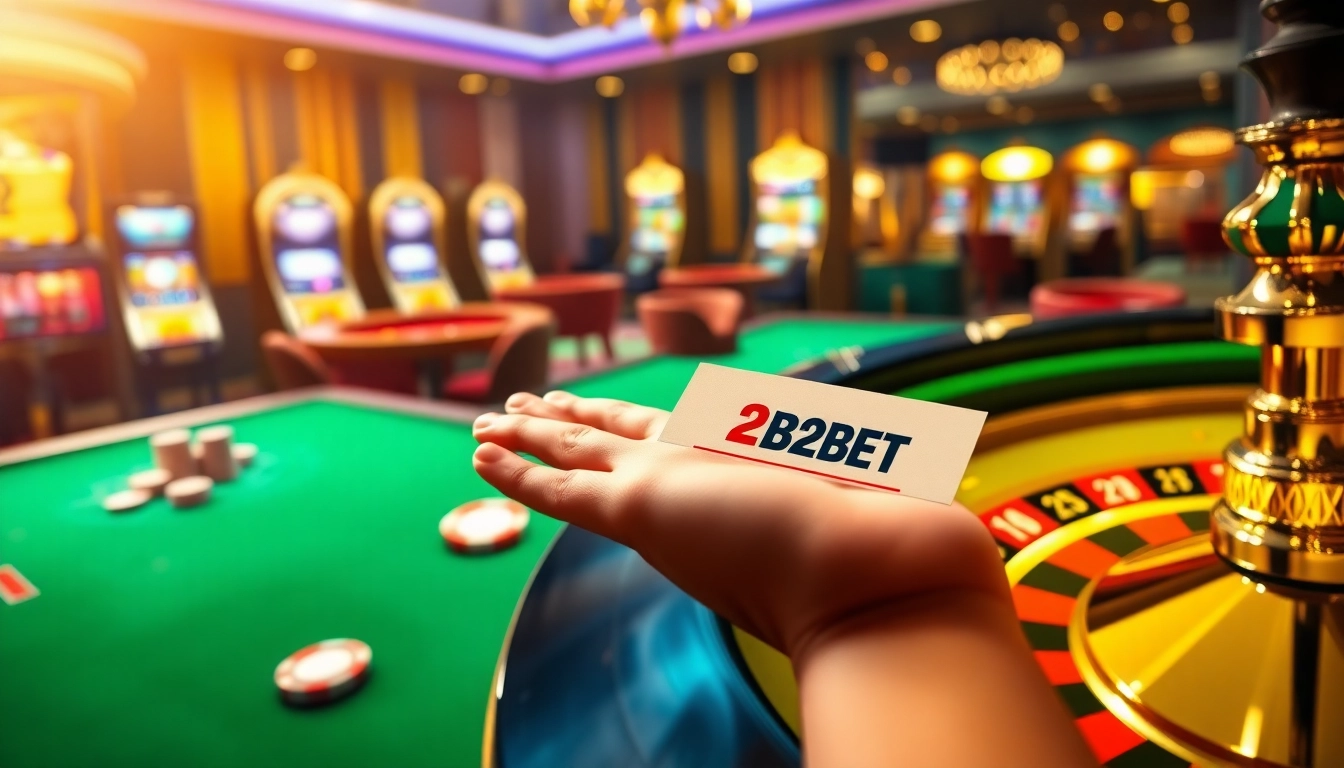 E2BET betting excitement displayed on a vibrant casino table featuring chips and a roulette wheel.
