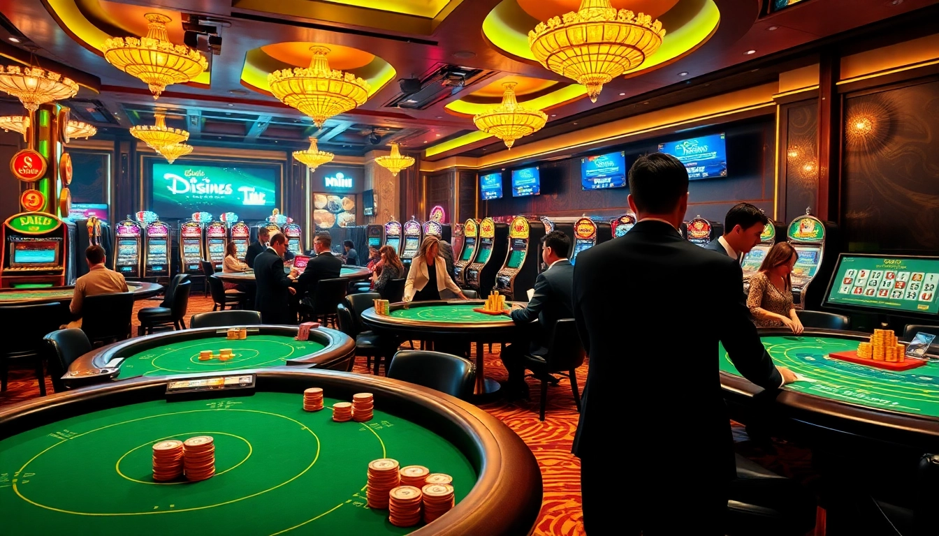 Experience thrilling game bài đổi thưởng with vibrant casino tables and exciting gameplay.