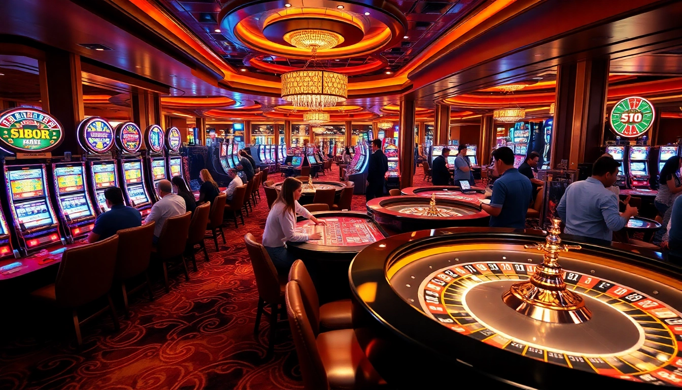 Experience the thrill of high-stakes gambling at https://shbet.cruises/ with vibrant slot machines and roulette tables.