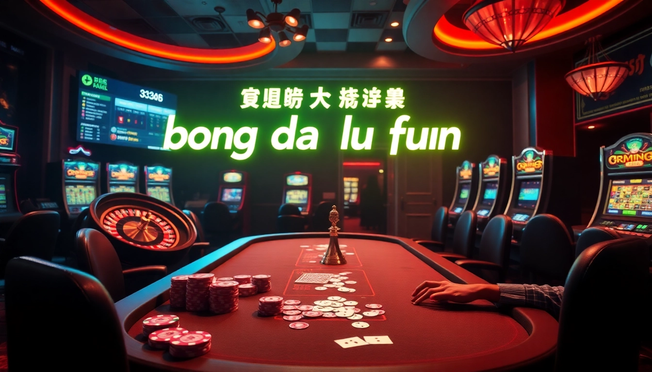 Experience the thrill of bong da lu fun with exciting live poker gameplay and dazzling casino lights.