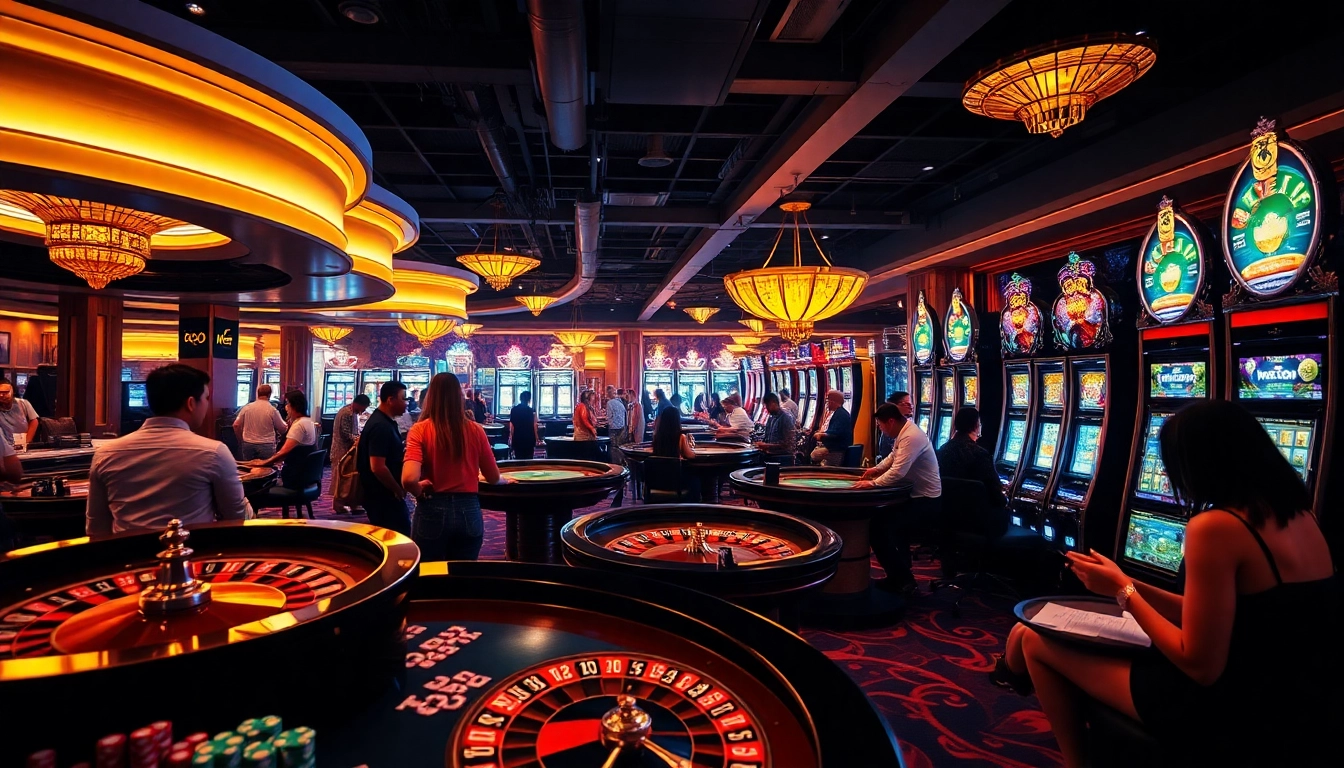 Experience the thrill of casino betting at https://ketqua24.net/, where players enjoy vibrant slot machines and roulette.